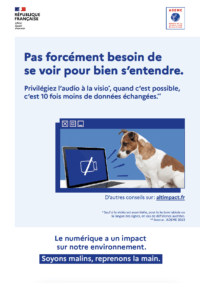 affichette audio vs visio